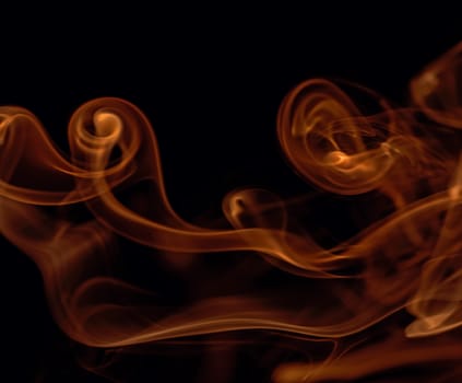 Studio shot of Smoke image on black background.