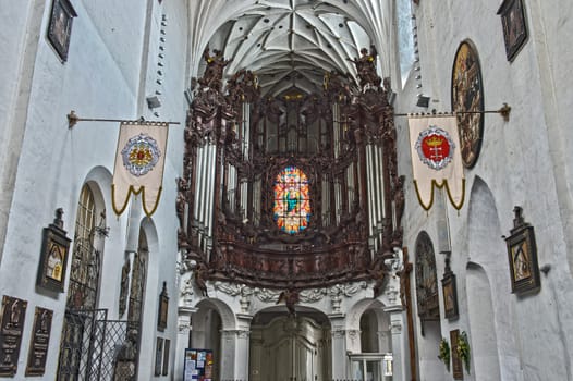 Famous organs in Cathedral in Gdansk Oliwa Poland 