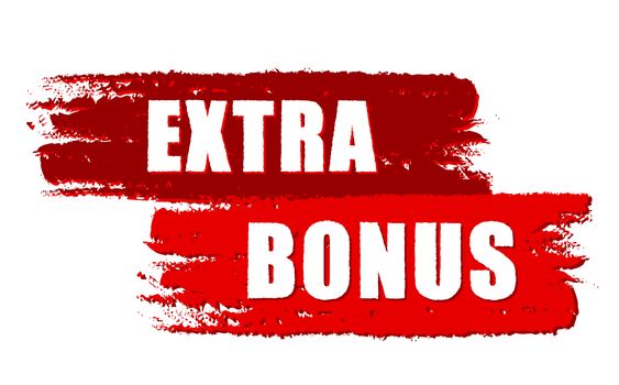 extra bonus - text on red drawn banners, business concept