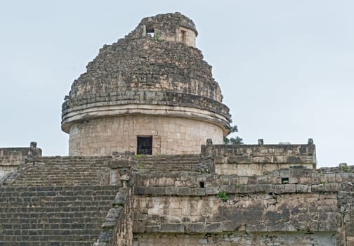 An ancient astronomical observatory in Chichen Itza Mayan city, Mexico 