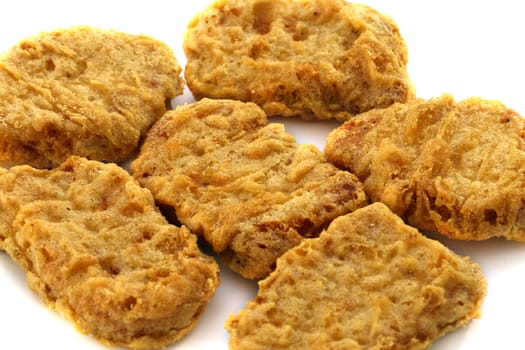 Pieces of chicken in batter