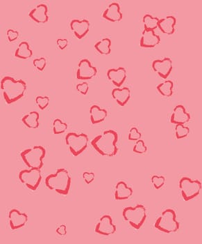 Some hearts on a pink backgrounds