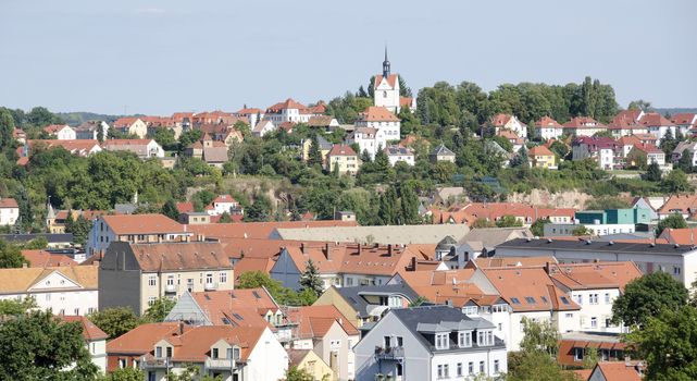 Cityscape of Meissen in Saxony, Germany in September
