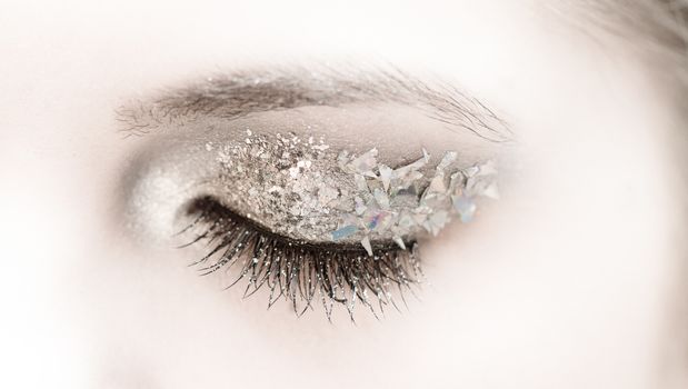 Close-up portrait of beautiful caucasian young woman