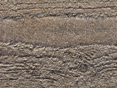 Texture of dark wooden surface with hoarfrost