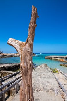 Es calo Escalo de sant Agusti Beach in Formentera Balearic islands