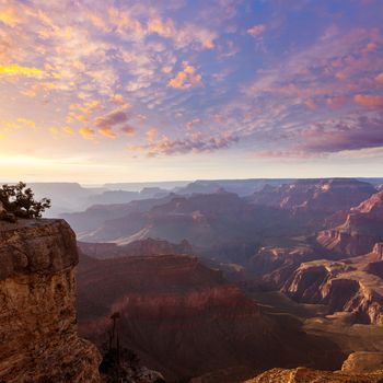 Arizona sunset Grand Canyon National Park Yavapai Point USA