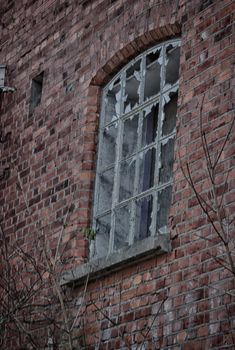 Close up of an old brick building in Norway.
