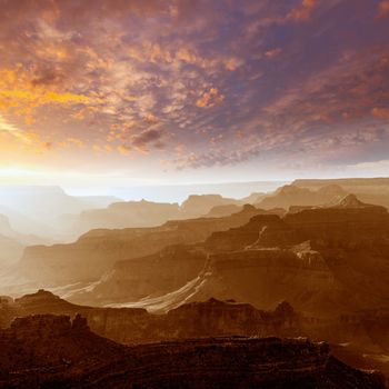 Arizona sunset Grand Canyon National Park Yavapai Point USA