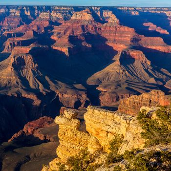 Arizona sunset Grand Canyon National Park Yavapai Point USA