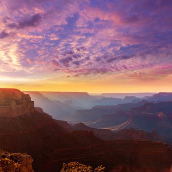 Arizona sunset Grand Canyon National Park Yavapai Point USA