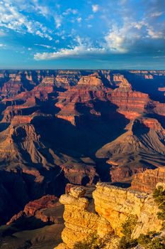 Arizona sunset Grand Canyon National Park Yavapai Point USA