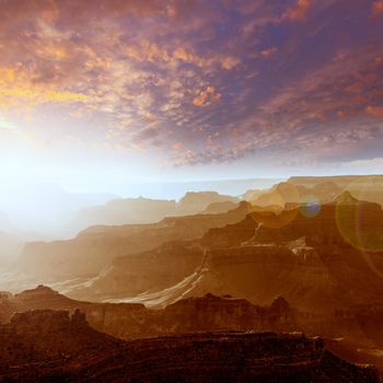 Arizona sunset Grand Canyon National Park Yavapai Point USA