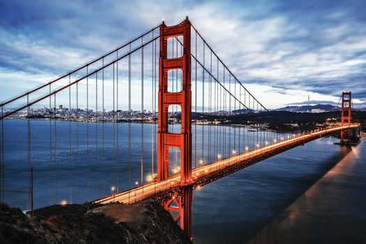 The famous Golden Gate Bridge in San Francisco, California, USA 