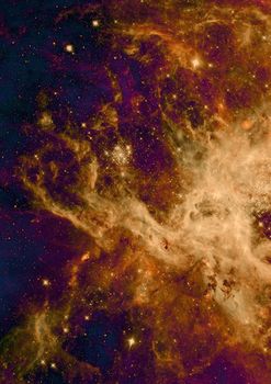 Far being shone nebula and star field against space. "Elements of this image furnished by NASA".