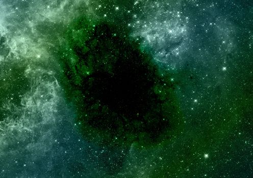 Star field in space, a nebulae and a gas congestion. "Elements of this image furnished by NASA".