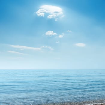 clouds over blue sea