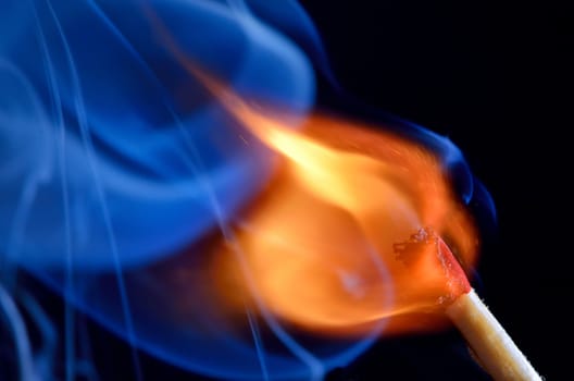 Match bursting to flame
