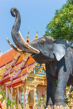 Temple of the black sitting monk in Thailand