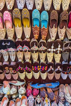 colorful shoes in souk Dubai,United Arab Emirates