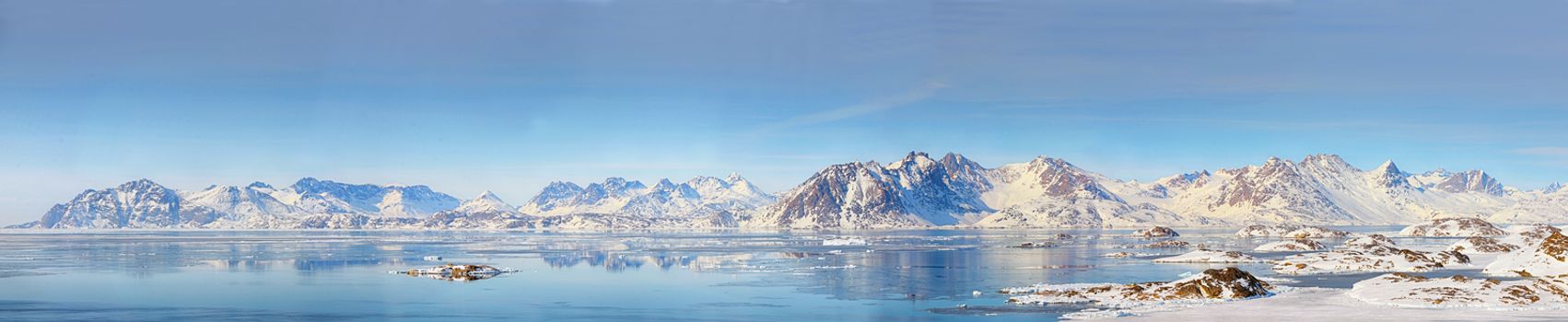 Greenland panorama shoot in spring time
