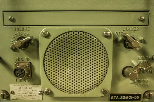 Radio device uss midway museum north harbor drive san diego california usa