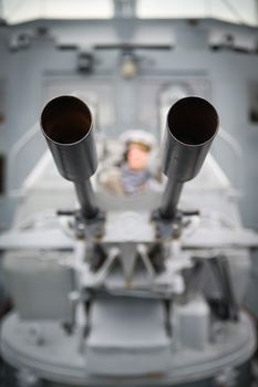 barrels of 30mm guns of torpedo boat