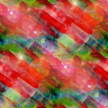 sun glare background red, green watercolor seamless texture abstract brush