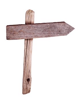 wooden direction sign