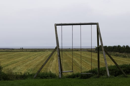 Swing set on the farm