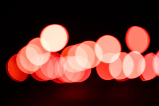 Abstract defocused lights of the night city bokeh background