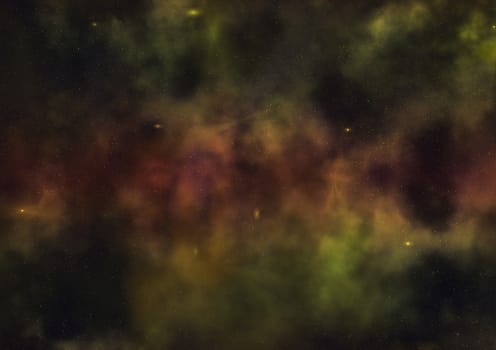 Star field in space, a nebulae and a gas congestion. "Elements of this image furnished by NASA".