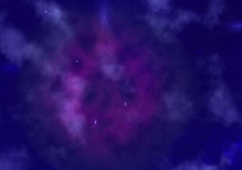 Star field in space, a nebulae and a gas congestion. "Elements of this image furnished by NASA".