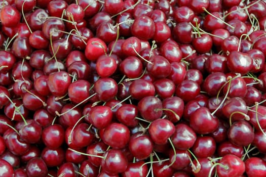 Image of background fresh dark red cherry