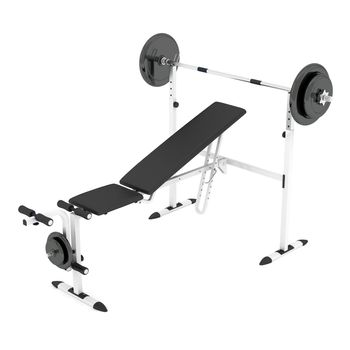 Barbell bench on a white background