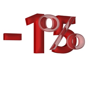 glossy green three-dimensional inscription -15%