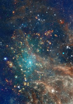 Small part of an infinite star field of space in the Universe. "Elements of this image furnished by NASA".