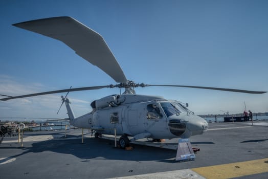 Helicopter San Diego USS Midway Deck