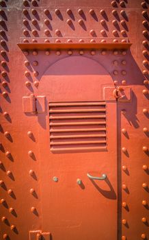 Golden Gate door with nuts texture in San Francisco, California, USA