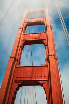 Golden Gate Bridge in San Francisco, California, USA pier