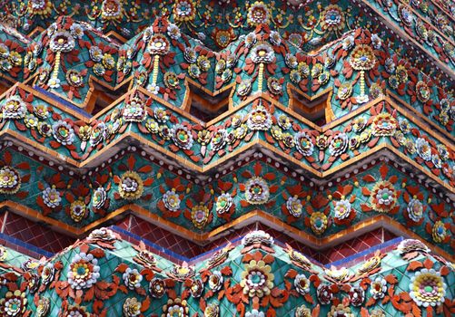 part of the beautiful Buddhist temple gable at Thailand