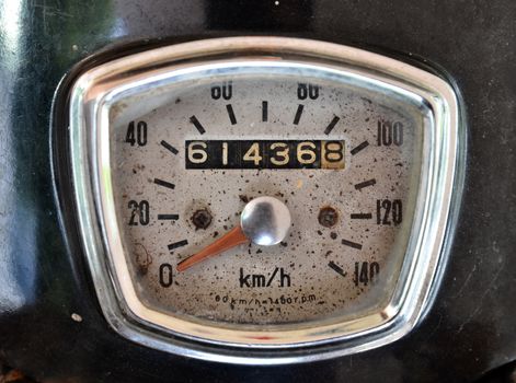 old motorcycle speed meter