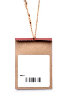 price tag on white background