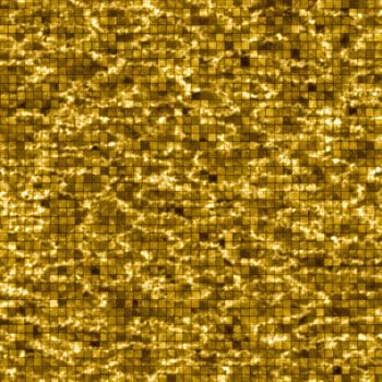 Picture of pool water background with gold tiles