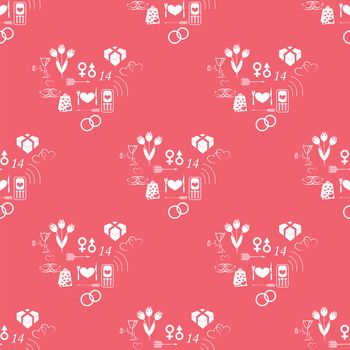 Valentine's Day Love seamless pattern