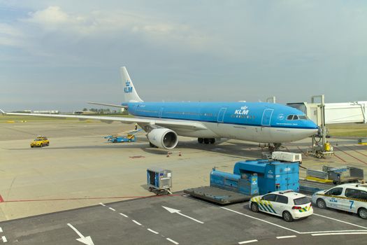 KLM Royal Dutch Airline in Schiphol, Amsterdam, Netherlands