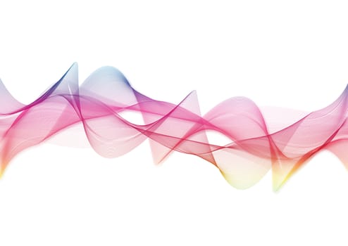 Illustration of Abstract Waves at white background