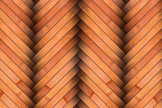design of new wooden parquet tiles mounted on the floor
