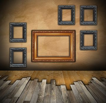 installation of  wooden floor on interior backdrop over old finishing surface