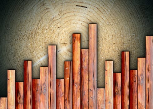 interesting wood floor  finishing montage on old abstract surface